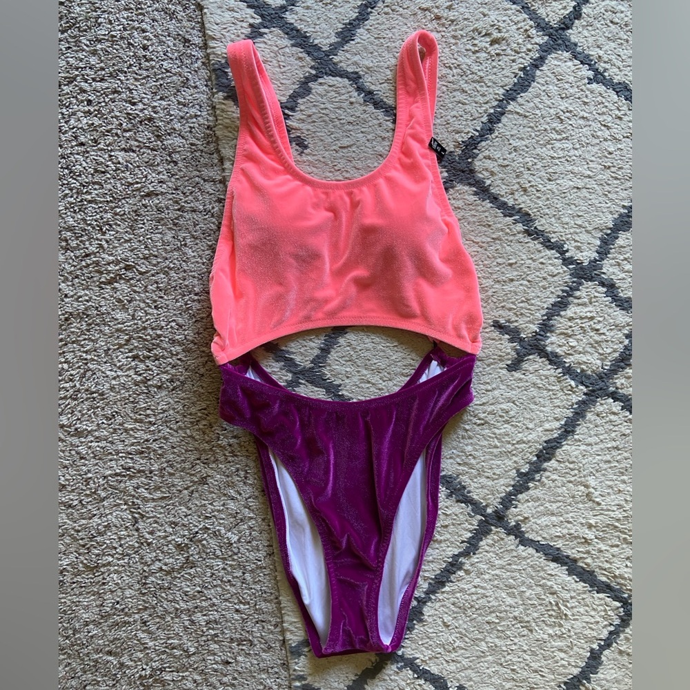 NWT PINK Velvet Monokini